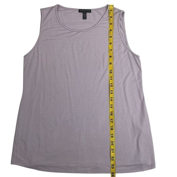 Eileen Fisher Womens Crew Neck Jersey Shell Tank Top Lavender Size Petite Small - Picture 16 of 16